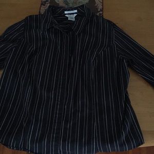 Black and white long sleeve button up